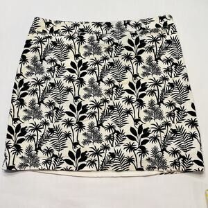 Talbots Skirt Womens 16  Floral Flower Jungle Tropical Monkey Straight (A0127)
